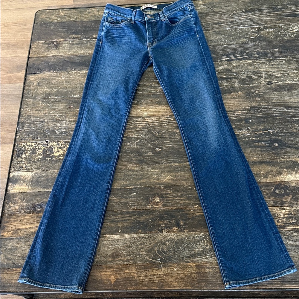 J BRAND The Straight Leg Mid Rise Dark Vintage 805C012 Stretch Denim Jeans 27